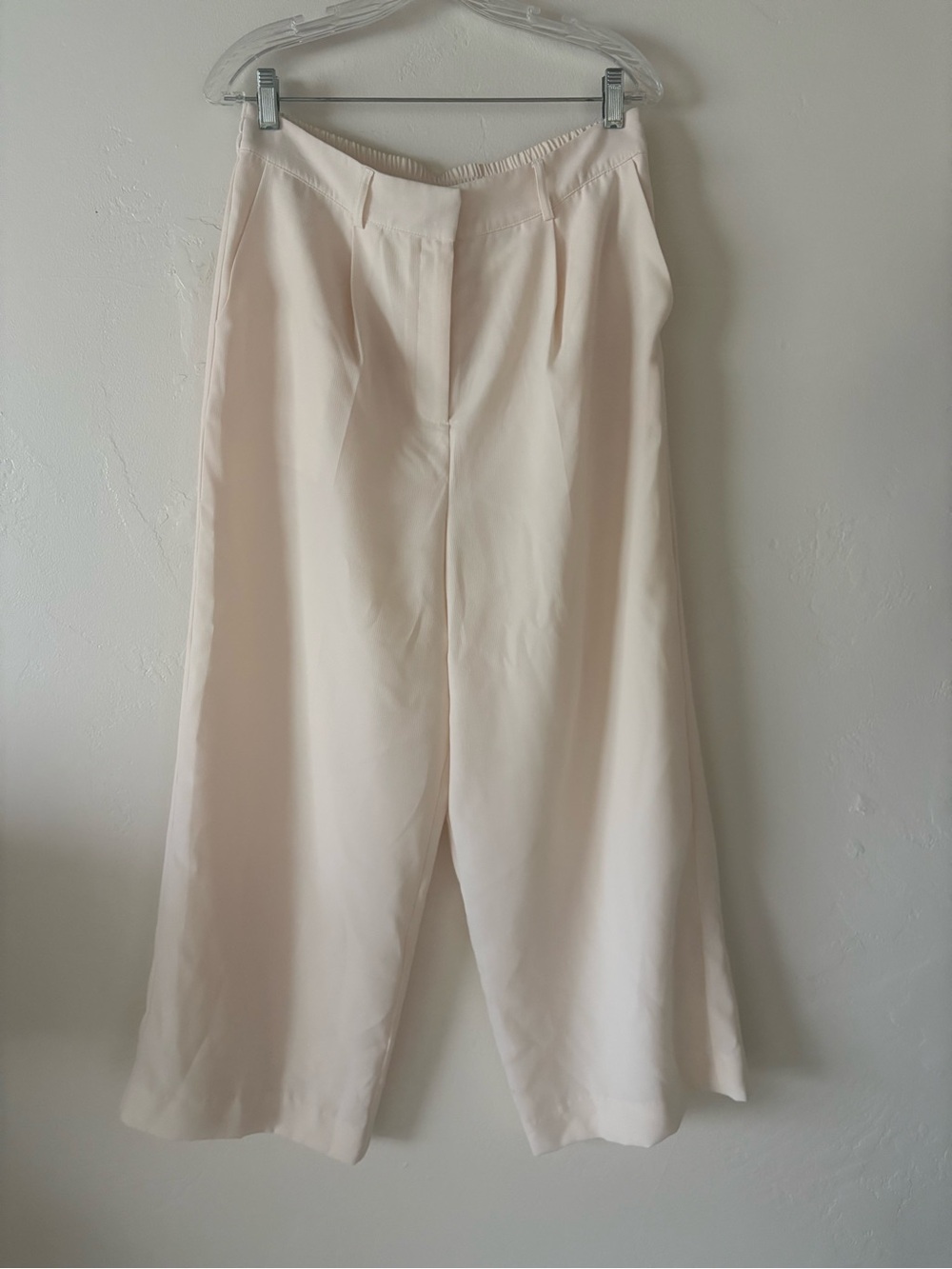 Christian Lacroix Cream Wide-Leg Dress Pants Size M Office Business Formal